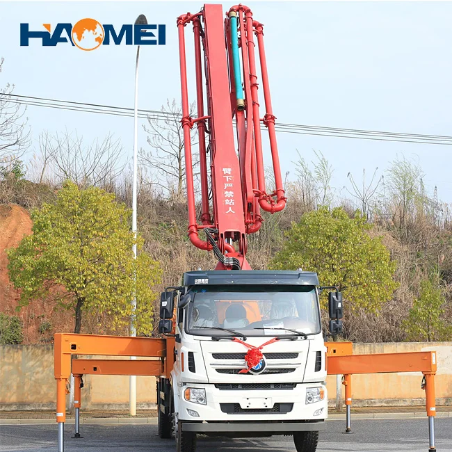 2024 New Factory Price Portable Mobile Concrete Boom Pump Truck Mounted 20m-68m for High-rise Buildings
