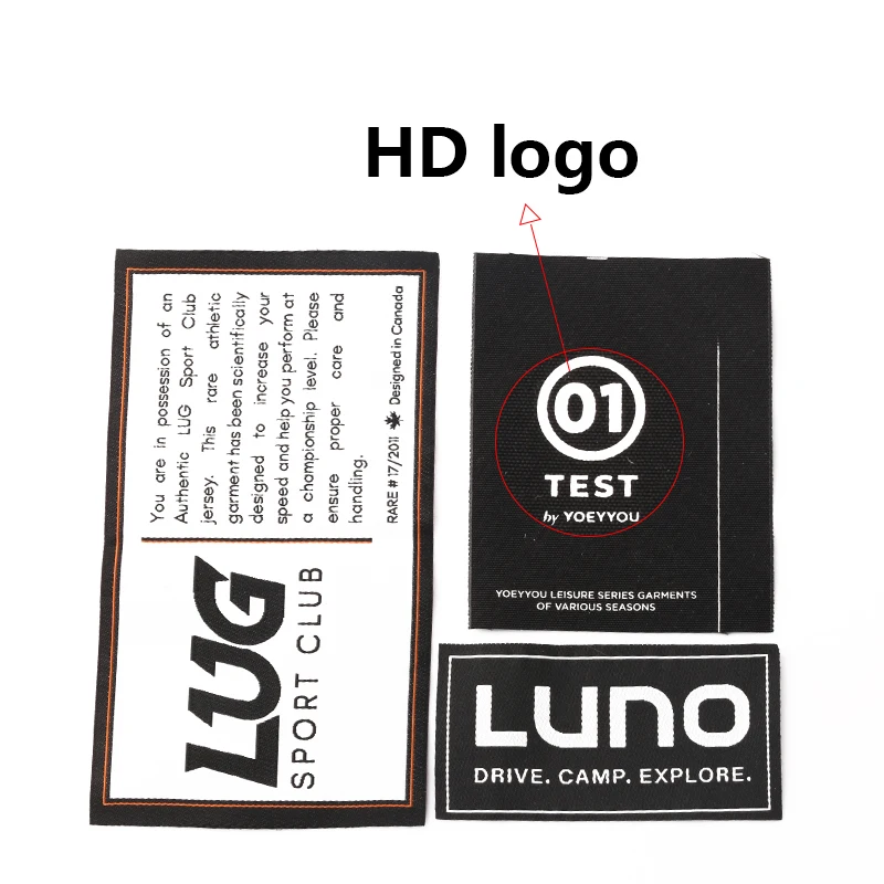 Custom Garment Labels Diy brand logo Fabric Tag cloth label For Apparel Clothing patch Woven Label