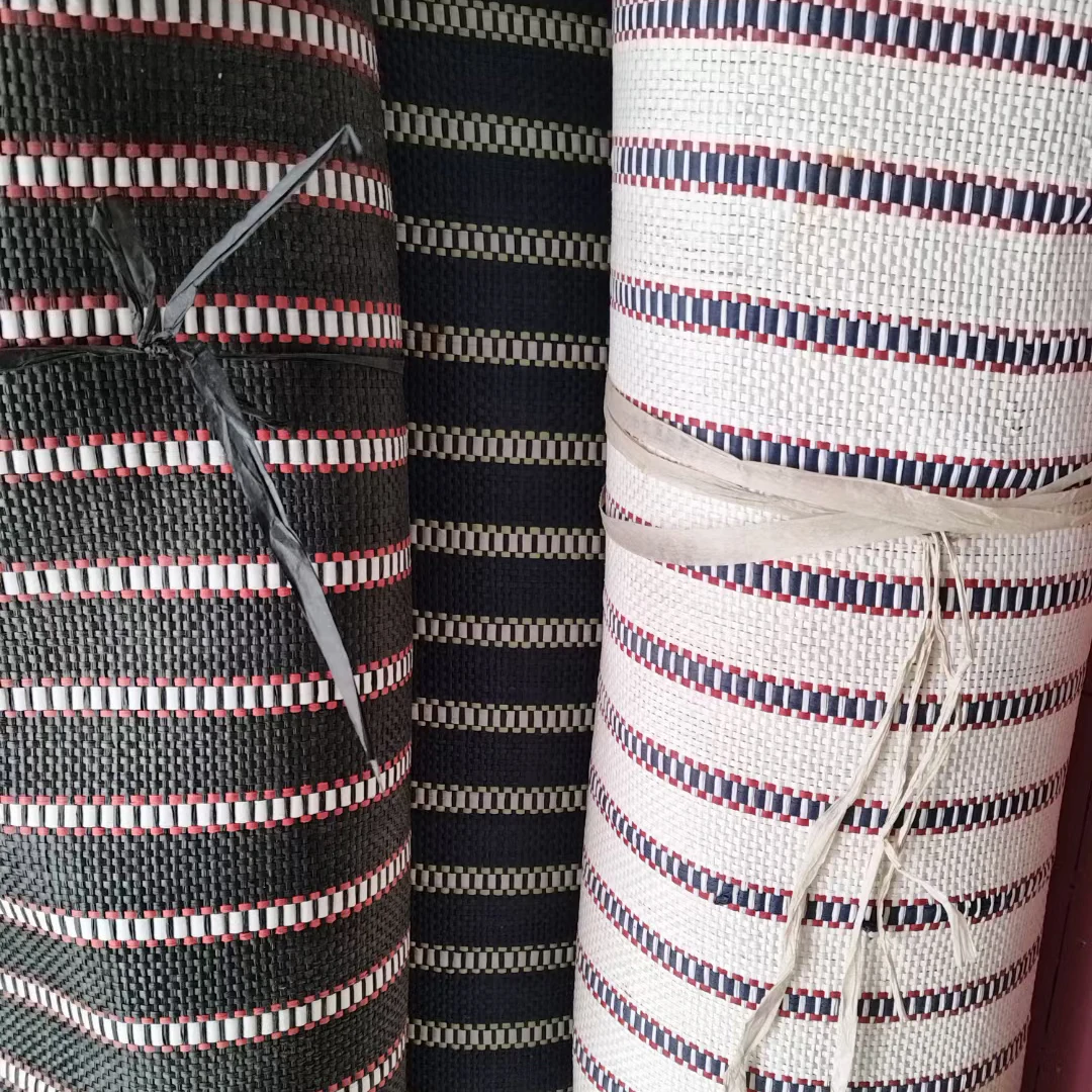 home curtain plain weave sewing mat warp knit handwoven paper straw woven textile fabric