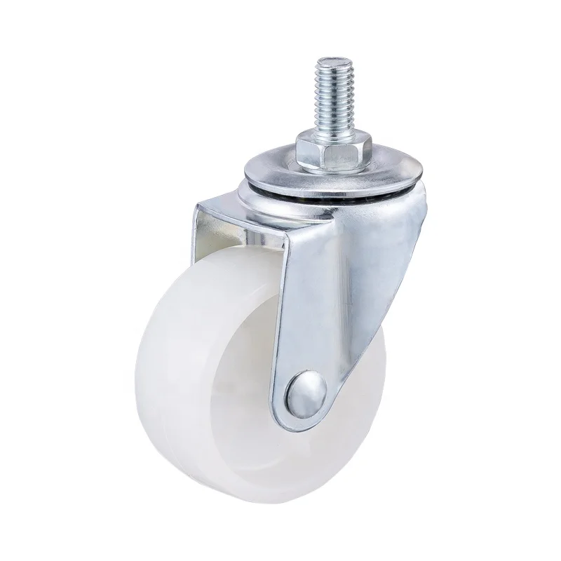  White PP Light Duty Caster Wheel Swivel 2 Inch Giratoria
