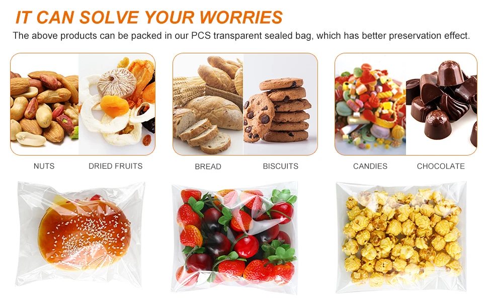 100pcs/Pac Large Small Size Self-Adhesive Cellophane Opp Bags Jewelry Gift & Cookie Candy Packaging With Valve Sealing Handle