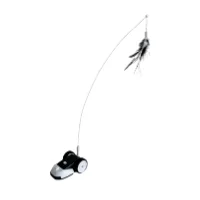 Hot Selling 360 Degree Rotating USB Charging Smart Feather Teaser Interactive Rattling Mouse Toys for Cat