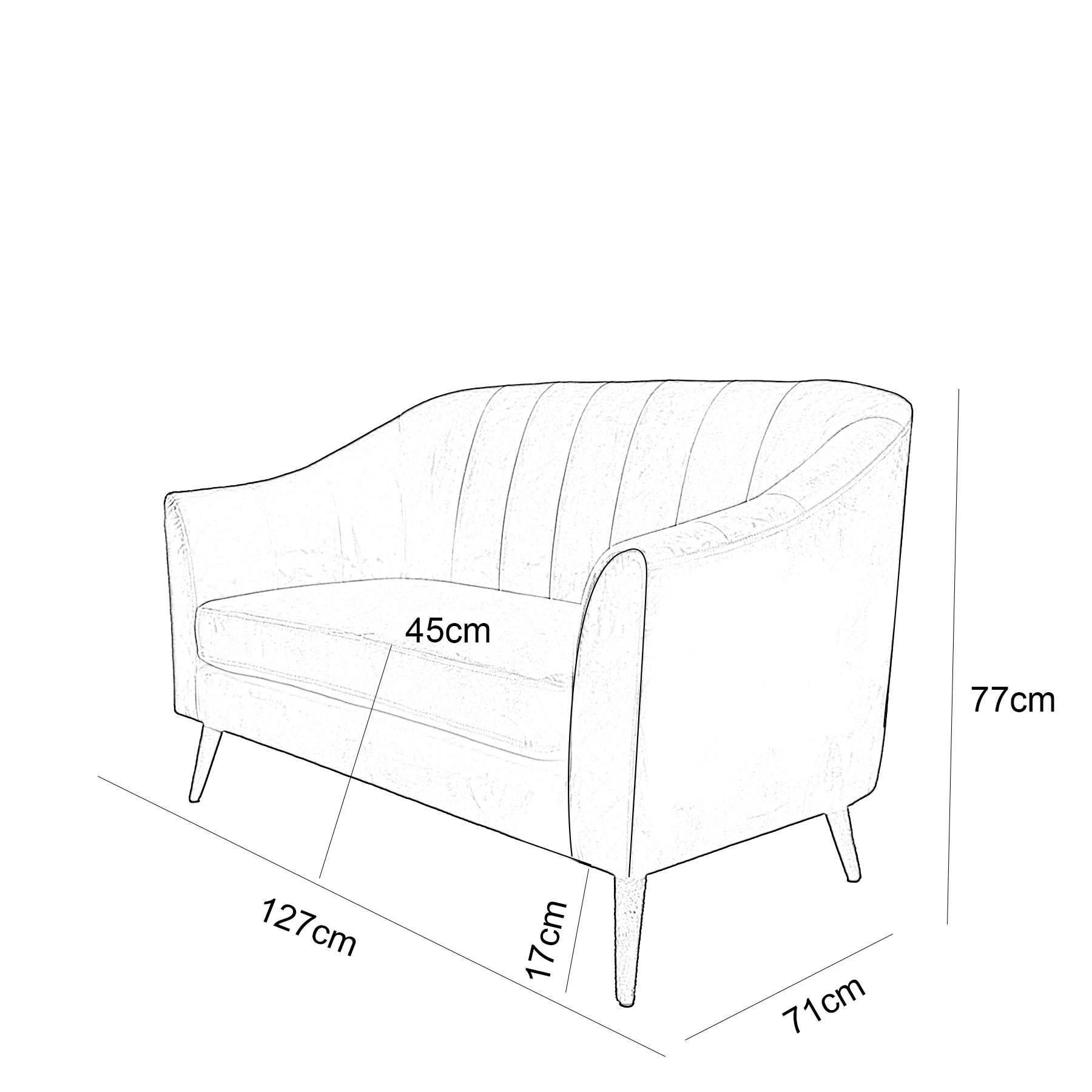 Laynsino Wholesale Indoor Home and Bedroom Furniture Upholstered Fabric Modern Nordic Living Room Velvet Double Sofa