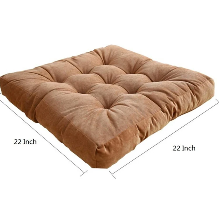 Cotton filling meditation pillow ultra-soft squared outdoor sitting cushion floor pillows for floor