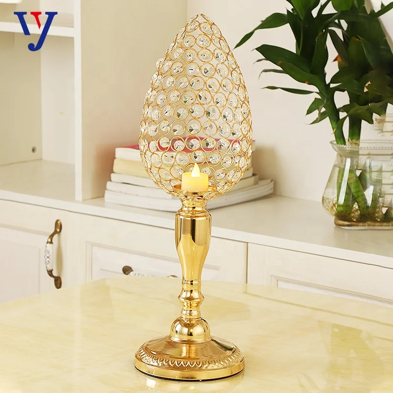 Quality and quantity assured  tall gold wedding centerpieces crystal candle holders