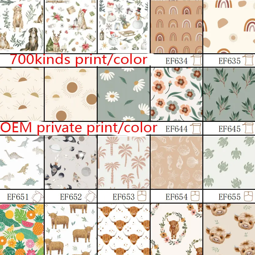 manufacturer Breathable Reusable Cloth Diaper Fabric Wet/Dry Bag Material 700 Prints Waterproof Lamination Sofa fabric