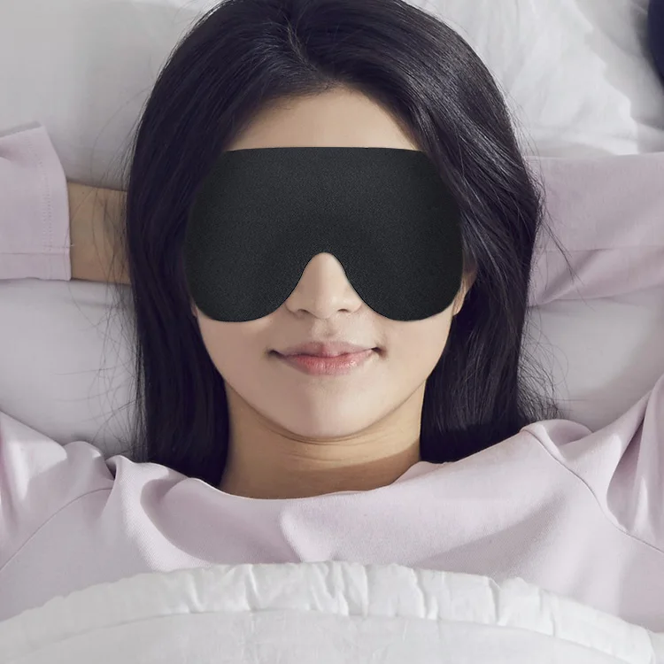 OEM&ODM Sublimation Night Black Blindfold Eye Mask Sleep, Adjustable Blackout Private Label Print Custom Luxury Eye Sleep Mask