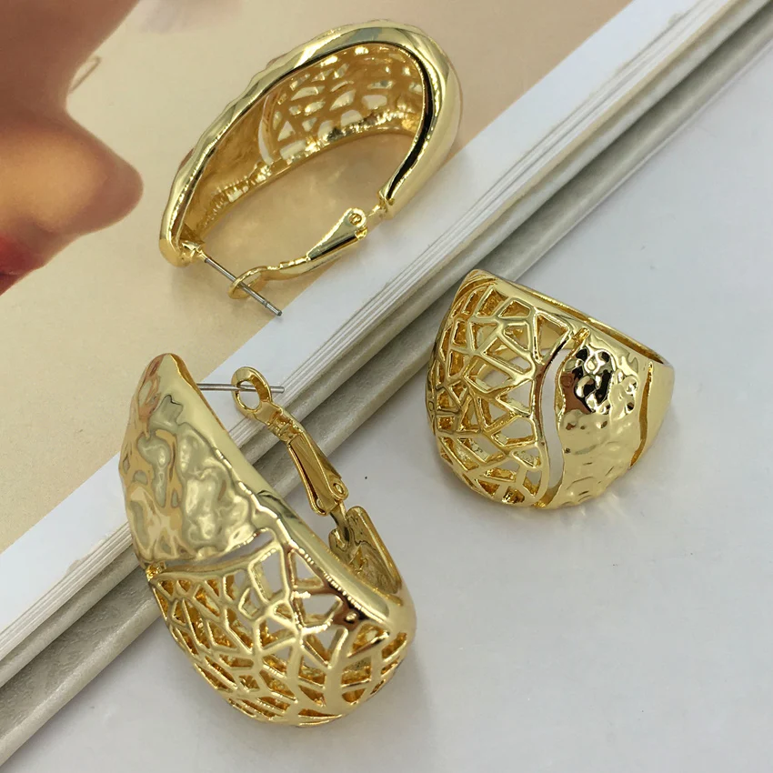 Роскошные 24K позолоченный ювелирных изделий в Дубае свадебные ожерелье ювелирные изделия бразильские 18K Позолоченные Африканские украшения FHK13706