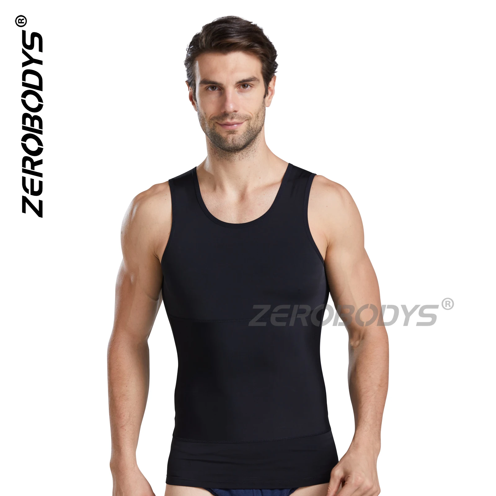 ZEROBODYS 012 Custom Made 260g Free Cut Tummy Control Underwear Men Slimming Compression Shirts Shapewear