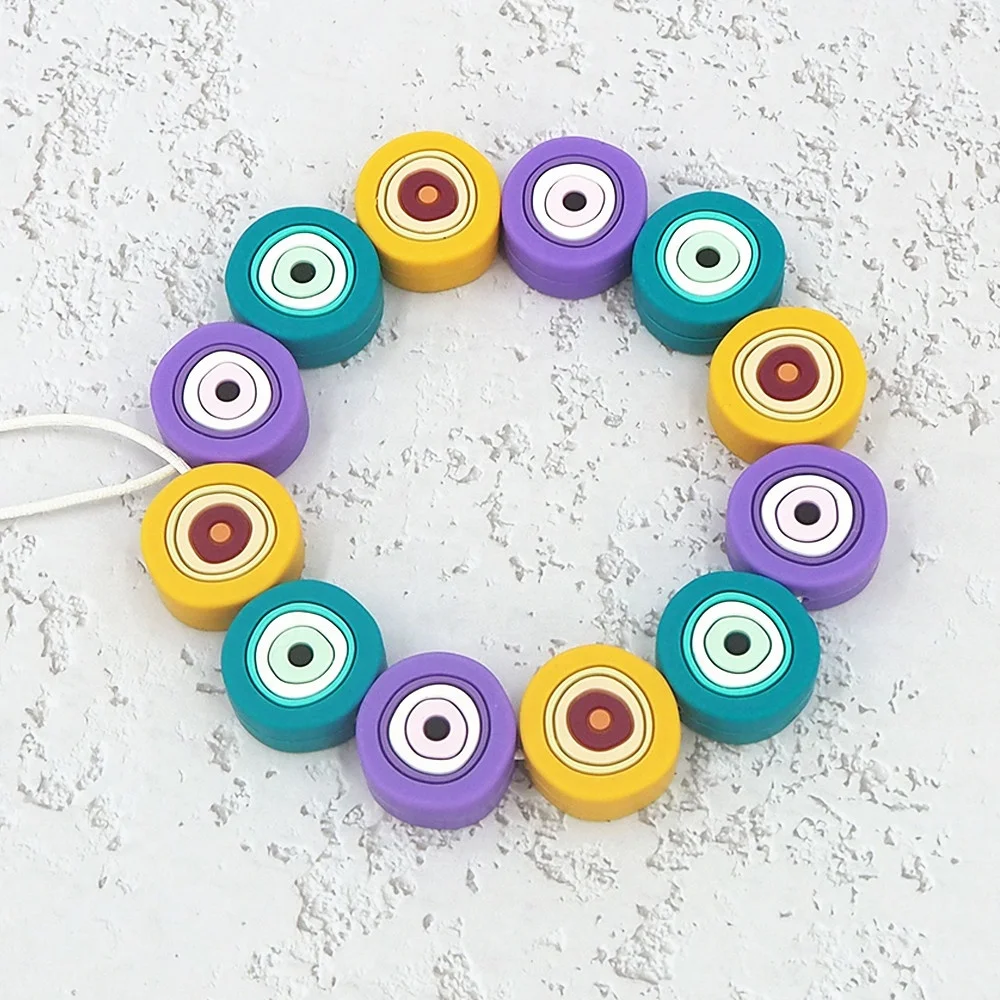 Wholesale BPA Free Pacifier Clip DIY Pacifier Chain Accessories Nazar Charms Focal Bead For Bracelet