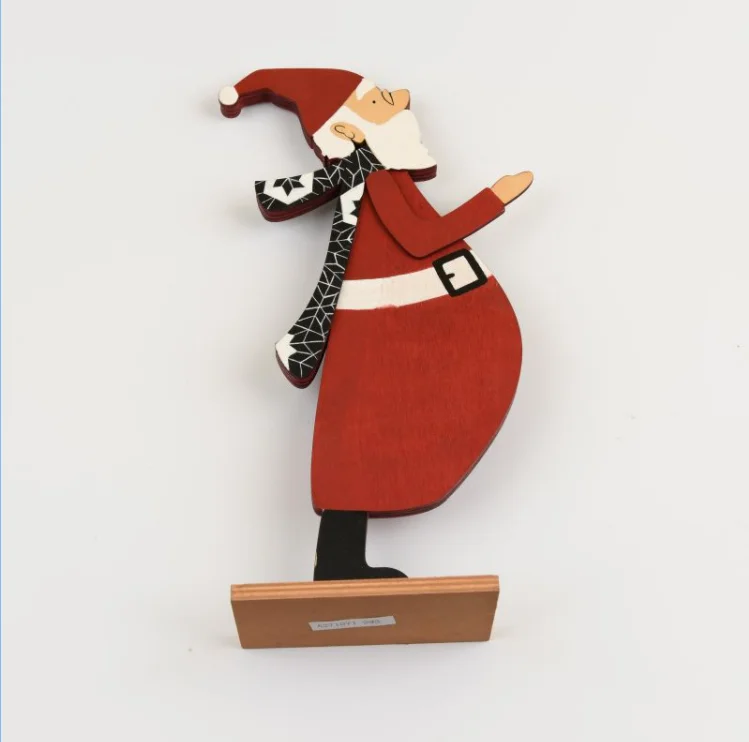 Hot Selling Wood Christmas Santa Claus Ornaments Wooden Christmas Decorations
