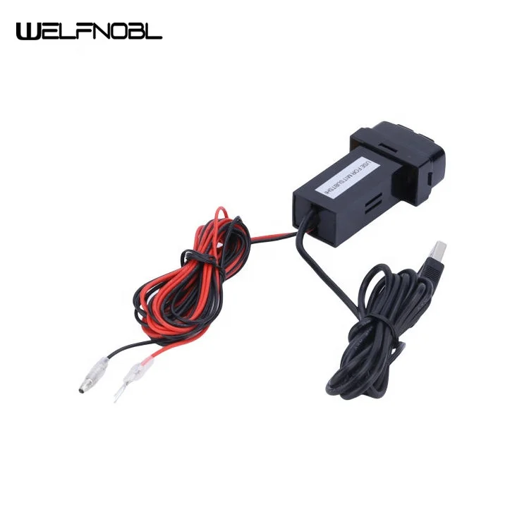 Water Dust Proof Power Adapter Audio 12V 24V 2 Ports Car USB Charger Socket For MITSUBISHI