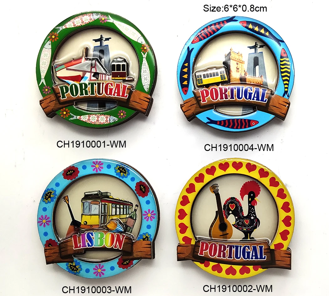 3D wooden portugal souvenir fridge magnet