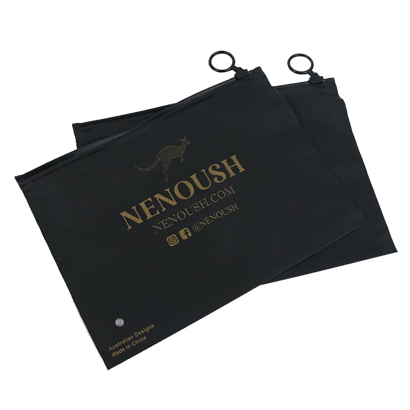 Custom Print Ziplock Zip Lock Clothes Plastic Poly Packaging For Clothing Frosted Zipper With Logo tshirt bag