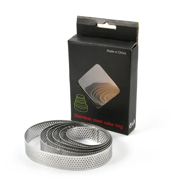 Stainless Steel Oval Shaped Perforated Mousse Ring Pastry Cake Mold Baking Tools Set