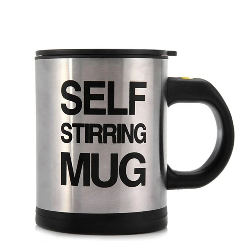 Business gift stainless steel magnet wholesale magnetic holder keep caddy 12oz automatic stirring coffee cup