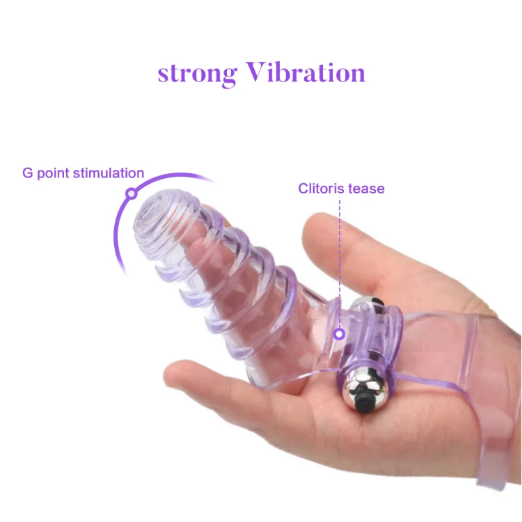 Amazon Hot Selling Finger Vibrator Sex Toy Strap On Finger Vibrator Stimulator Dildo G Spot Massager Sex Toys