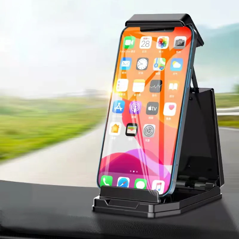 2023 New Design Folding Adjustment Horizontal Navigation Vehicle Mounted Dashboard Tablet Stand Car Phone Holder