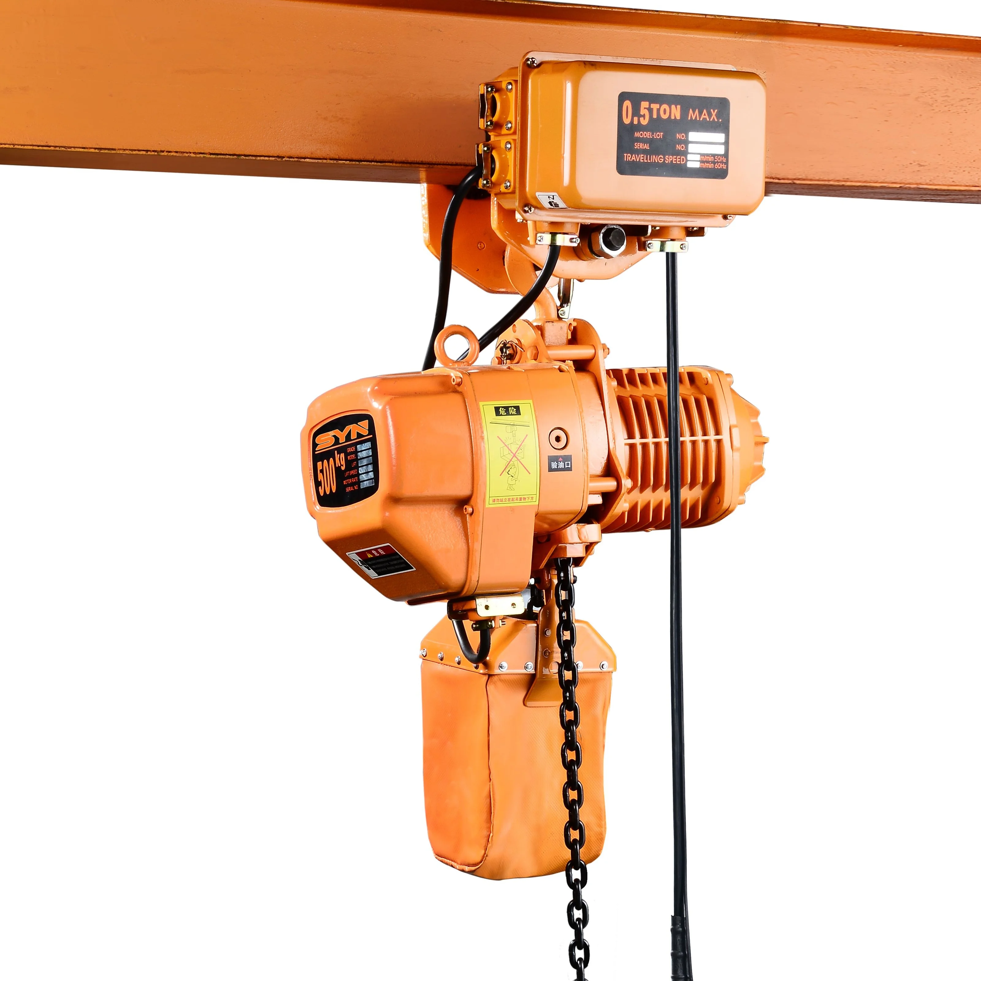 0.5 ton single chain electric hoist 1 ton cheap hook chain Operation type electric hoist
