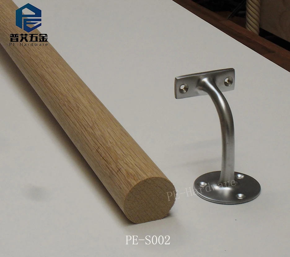 Modern indoor solid wood stair handrail