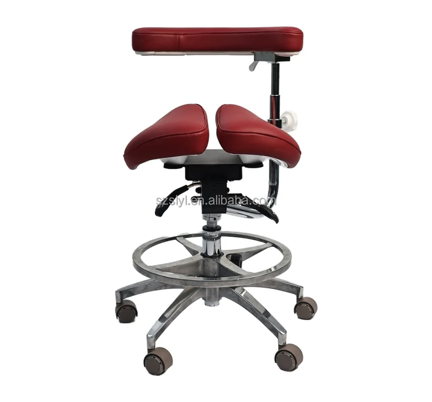 Hot Sale Reclining Adjustable Beauty Salon Saddle Seat Chair Swivel Saddle Chair Swivel lift Chair with Armrest for Lashing