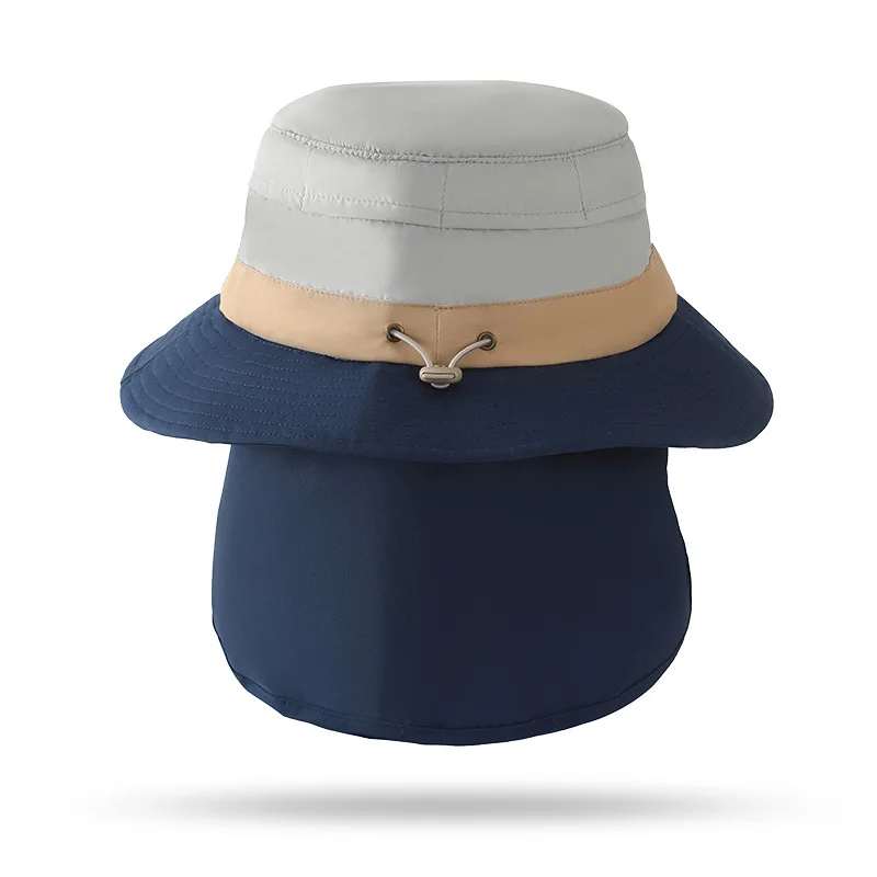 Surf bucket hat fishing hat hiking unisex adjustable chin strap adult fisherman surfing bucket hat with neck cover