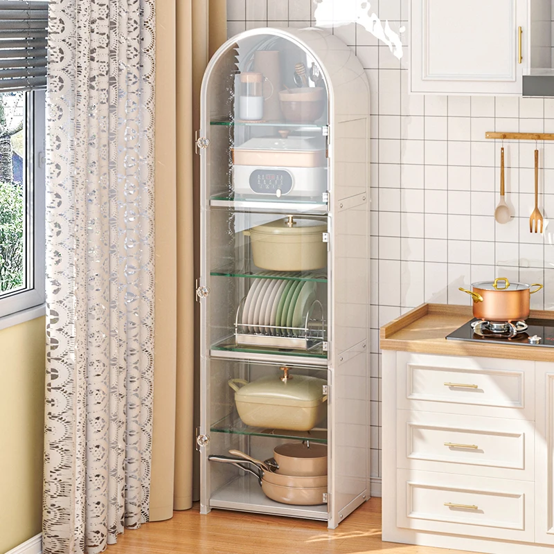 Kitchen Stainless Steel Shelf Plate Rack White 6-Story Kitchen Shelf