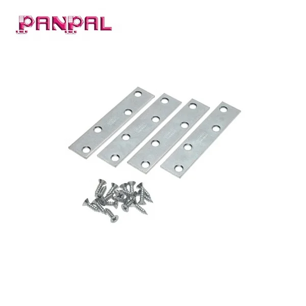 Flat metal bracket zinc plated mending plates