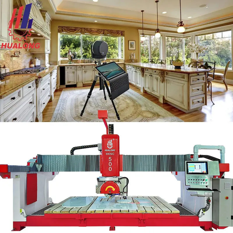 Hualong Machinery 5 Axis Cnc Granite Bridge Saw Granite Cutting Machine Shengda Cnc Saw