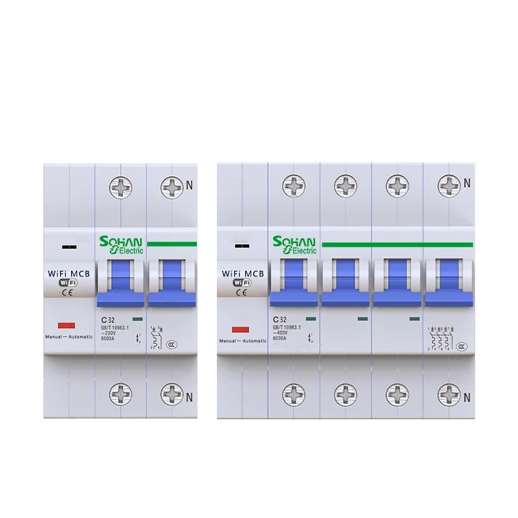 WiFi Smart Circuit Breaker Mcb Mccb with Overload Short Circuit Protection Remote control by tuya ewelink app