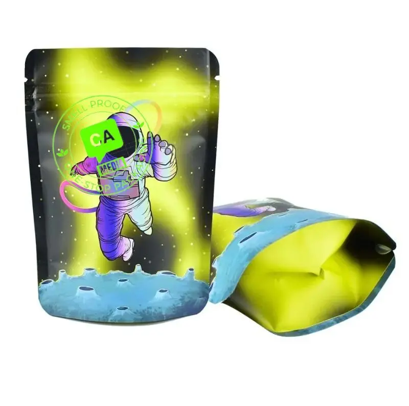 New Product Kush Packaging Gummy Edibles Tobacco Pouch Mylar Cookie Bags 3.5