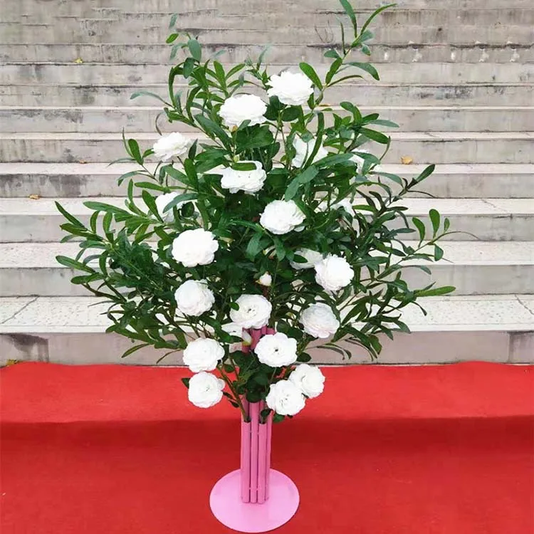 2022 New Design Peony Artificial Flowers Decoration Outdoor Tree For Weddings
