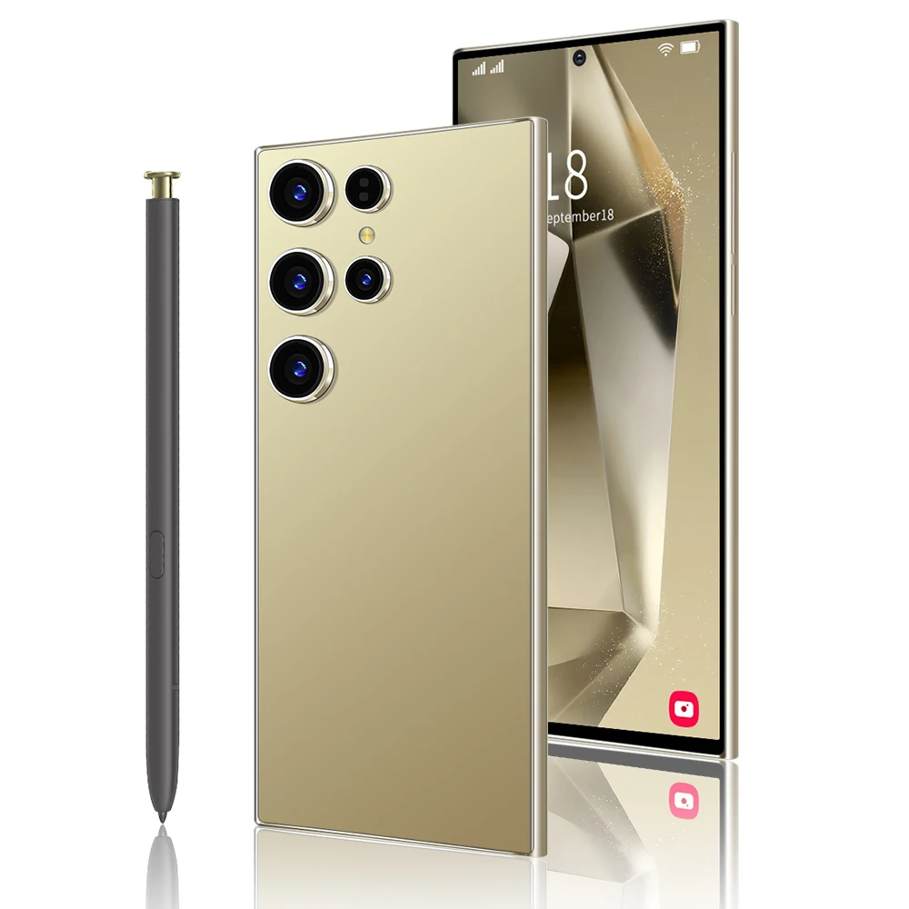 2024 New S24 Ultra 16GB+1TB 5G Android 14 Smartphone 7.3 Inch HD Screen 7000mAh Battery Dual SIM Card Cell Phone Cheap Price