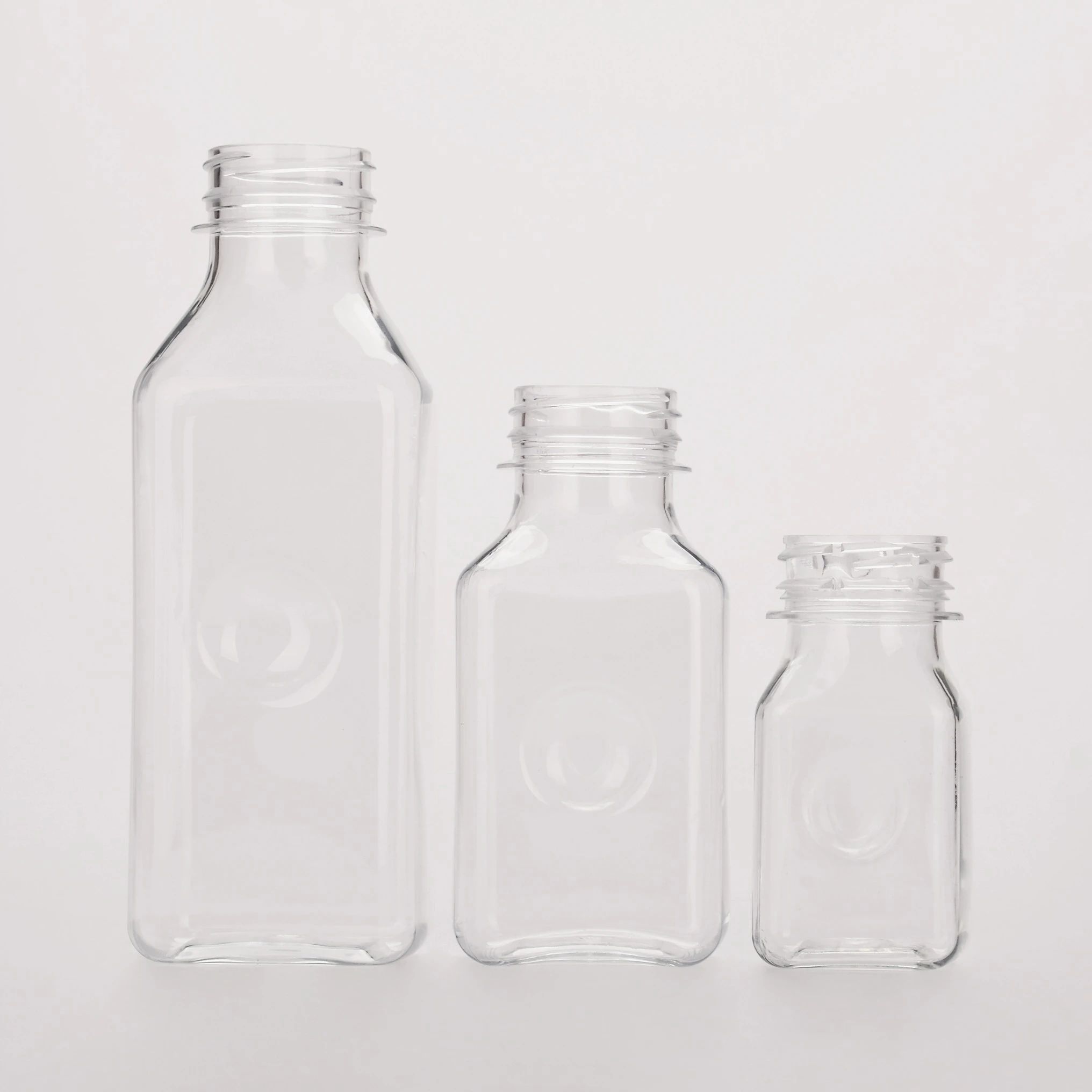 New 3oz 8oz 15oz Square Empty Plastic Pet Juice Bottle For Storing Homemade Cold Brew Coffee Smoothies beverage Packaging Bottle