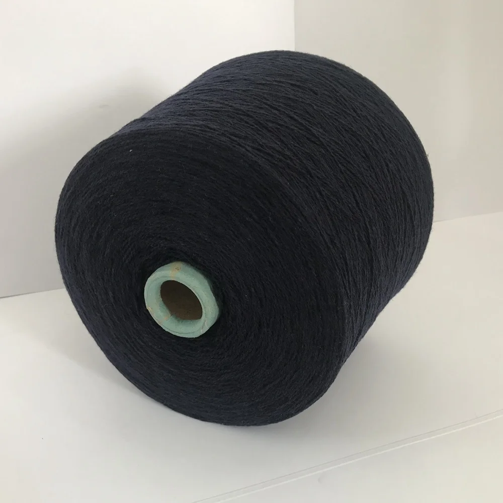 
Dyed Black 100% Wool Knitting Fancy Yarn Best Selling 2/9 NM For Weaving And Socks 