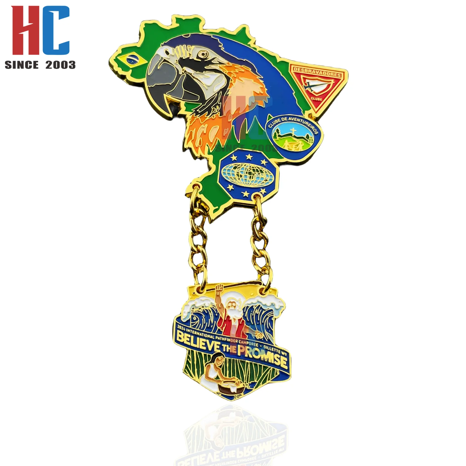 20 Years Factory Customized Church Camporee Pin Finder Bar Soft   Enamel Lapel Pin