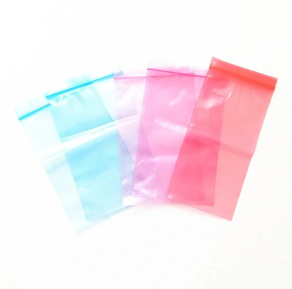 Pink ESD LDPE Bag Dissipative Zipper PE Bag Pink Anti Static Tube
