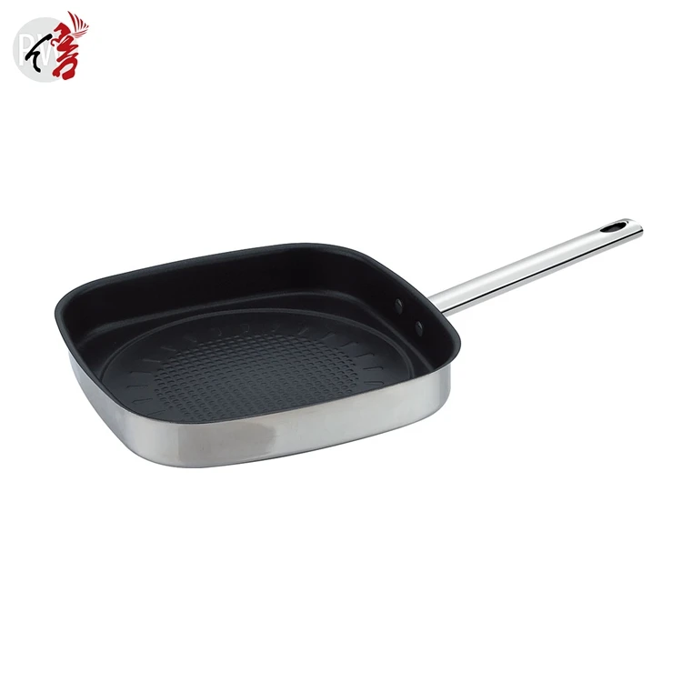 realwin 11 Inch stainless steel handle nonstick grill deep square griddle pan