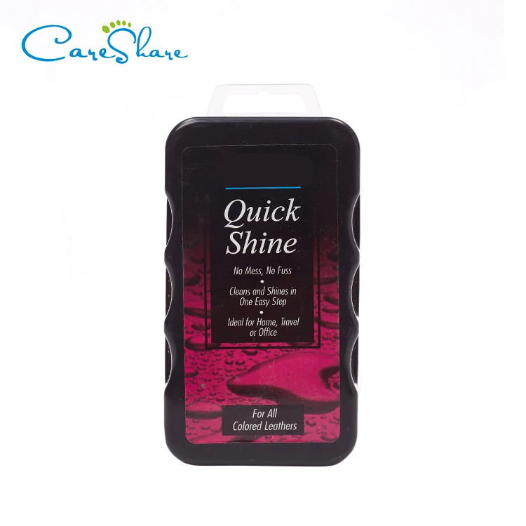 Travel portable plastic shoe polish instant shoe shine sponge with logo