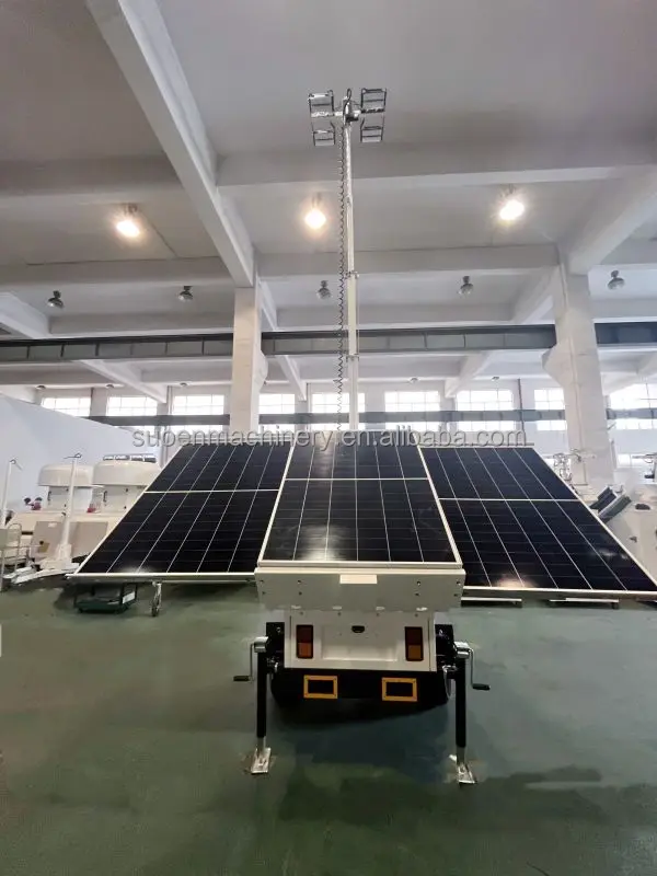 2024 Заводская мобильная солнечная безопасность CCTV-камера наблюдения с 4g PTZ-камерой