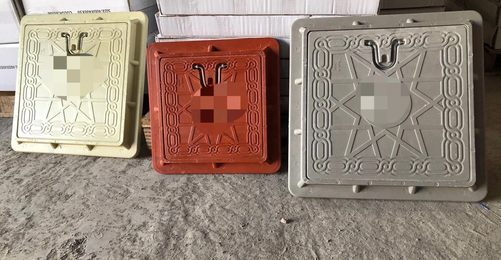 composite fiber manhole cover with mesh