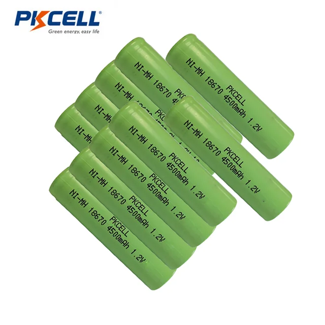 PKCELL 1.2v ni-mh 18670 4500mAh rechargeable batteries for portable audio devices