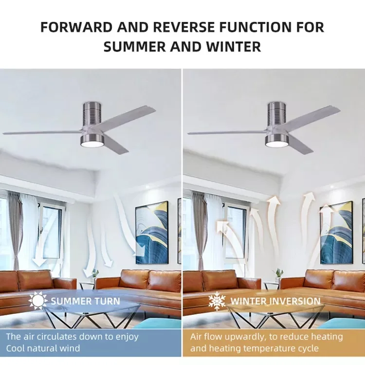 52 inch 3 Blade High-end Ceiling Fan Modern Design Decorative Ceiling Fan With Light And Remote Control