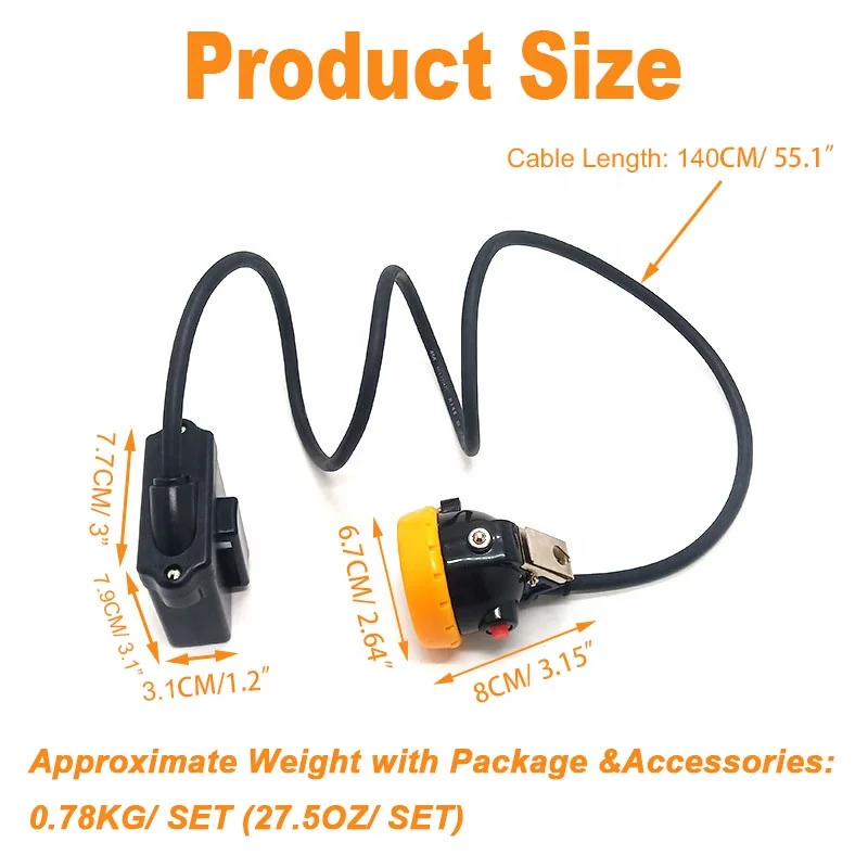 Custom Manufacturing OEM KL8LM LED Rechargeable Explosion-Proof Miners Cap Headlamp Safety Mining Light Helmet Lamp