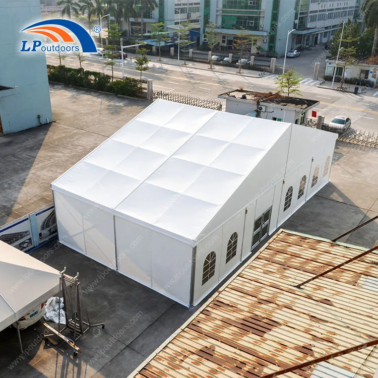 20m Large Aluminum Marquee Tent With Lining & Curtain Decoration For Outdoors Wedding Banquet Event