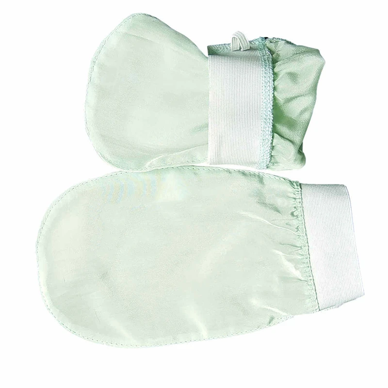 Natural Raw Silk Viscose Gloves Face And Body Remove Dead Skin Bath Mitt 100% Pure Silk Exfoliating Gloves Products