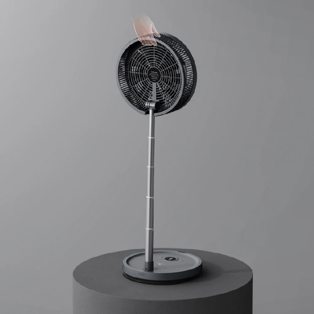 smart frog  wholesale hidden handle portable remote foldable floor fans