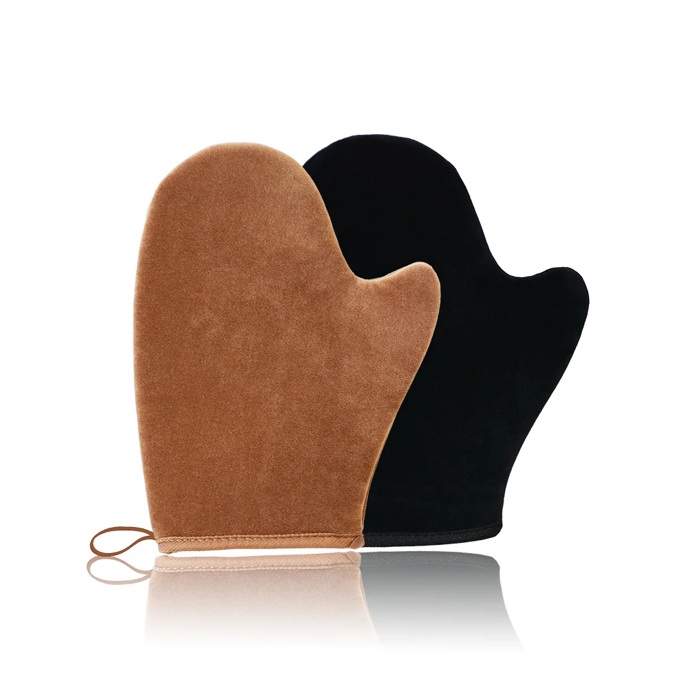Black Brown Self Tanning Mitt With Thumb Sunless Tanning Mitten Self Tanner Gloves Self Tanner Applicator Mitt