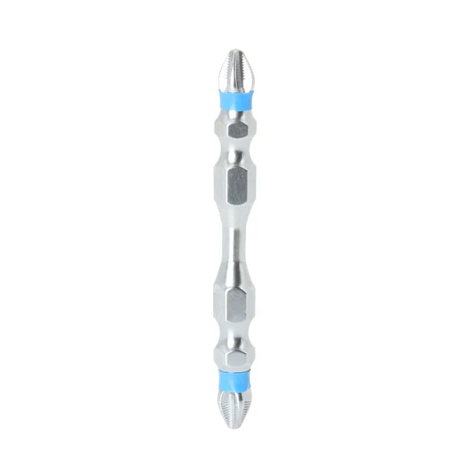 Impact-resistant Bit Double Head with Anti-slip groove
