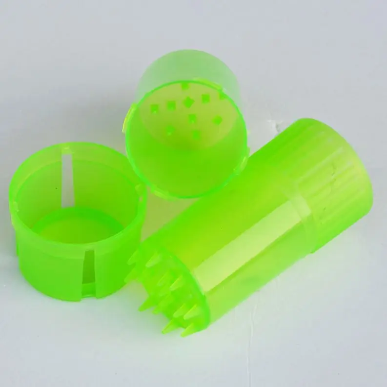 K1149 Mixed Color 2 in 1 Multi-function Tobacco Plastic Herb Grinder Tobacco Storage Spice Crusher Hand Muller Grinders